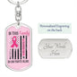 In This Family No One Fights Alone | Breast Cancer Awareness Keychain