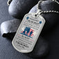To My Military Husband | I Love You | Dog Tag Chain