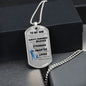 To My Son | Dog Tag Chain Necklace (Mom and Son)