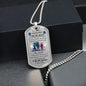 To My Military Husband | I Love You | Dog Tag Chain