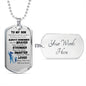 To My Son | Dog Tag Chain Necklace (Mom and Son)