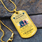 To My Military Husband | I Love You | Dog Tag Chain