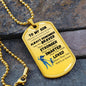 To My Son | Dog Tag Chain Necklace (Mom and Son)