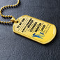 To My Son | Dog Tag Chain Necklace (Mom and Son)