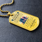 To My Military Husband | I Love You | Dog Tag Chain
