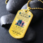 To My Military Husband | I Love You | Dog Tag Chain