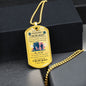 To My Military Husband | I Love You | Dog Tag Chain