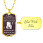 To My Son | Believe In Yourself | Love Dad | Dog Tag Chain