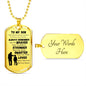 To My Son | Dog Tag Chain Necklace (Dad and Son)
