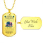 To My Military Husband | I Love You | Dog Tag Chain