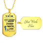 To My Son | Dog Tag Chain Necklace (Mom and Son)