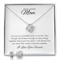 To My Mom | Love Knot Necklace & Earrings Set