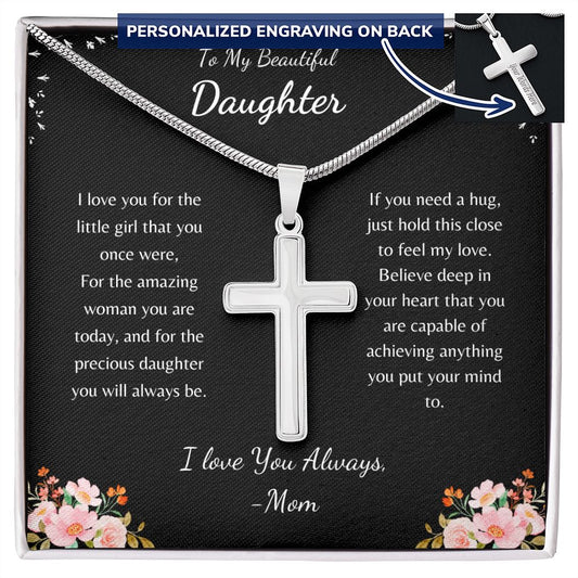 To My Beautiful Daughter | Cross Necklace