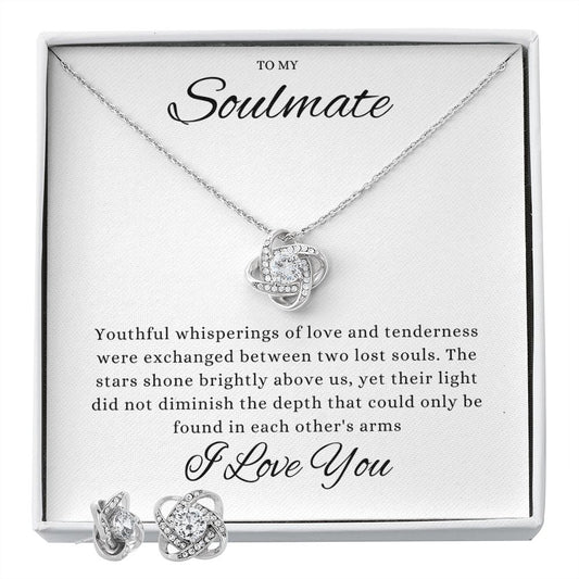 To My Daughter | Love Knot Necklace & Earrings Set