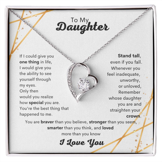 To My Daughter| I love You| Forever Love Necklace